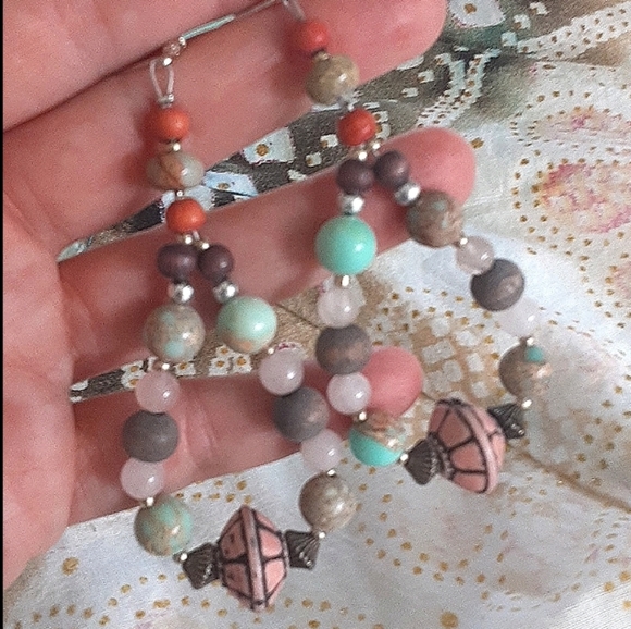 ❤ Artisan Made Jasper Gypsy earrings - Picture 6 of 6